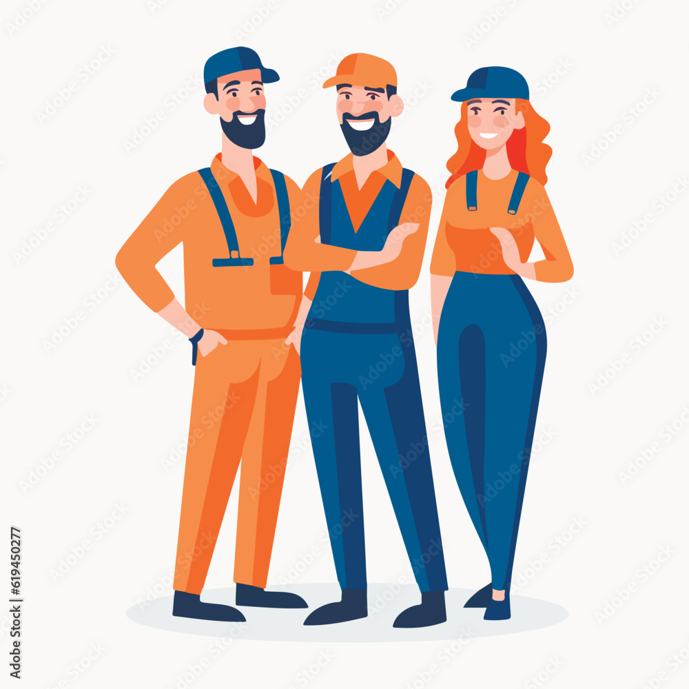 Group of young friendly people. Man and woman professionals vector illustration. Group of young friendly people. Man and woman professionals vector illustration.
