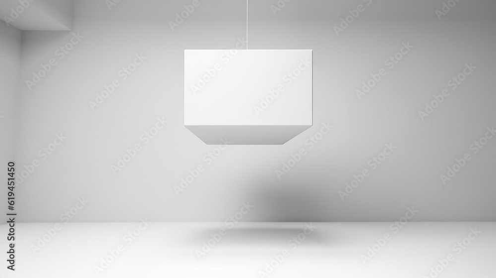 the podium is white levitating in space. Generative AI the podium is white levitating in space. Generative AI