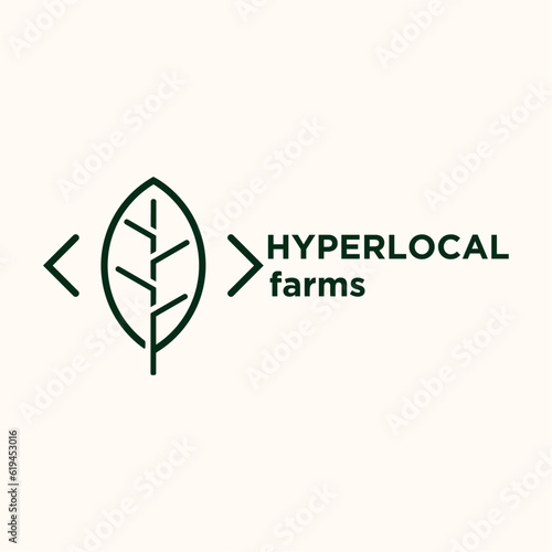 Agriculture Hyperlocal farm vector logo template. This design use location or map symbol. Suitable for nature or environment.
