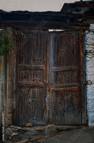 old wooden door