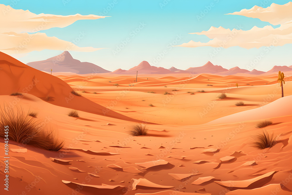 Fototapeta premium landscape nature vector Made with Generative AI