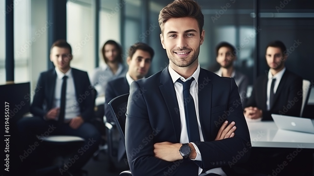 portrait of a smiling professional team. generative ai portrait of a smiling professional team. generative ai