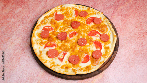 Sausage pizza isolated