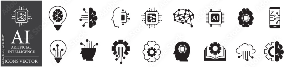 AI line icons collection AI line icons collection