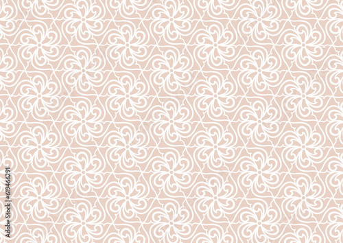 Flower geometric pattern background. Repeating tile texture of this line on shape. The Pattern is usable for wallpaper, fabric, and printing.