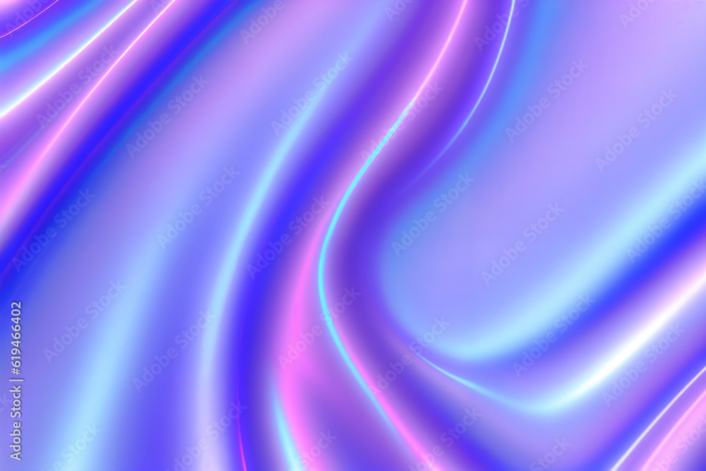 Abstract background fluid waving, holographic color, glossy and glowing, Iridescent Texture. - Generative AI Abstract background fluid waving, holographic color, glossy and glowing, Iridescent Texture. - Generative AI