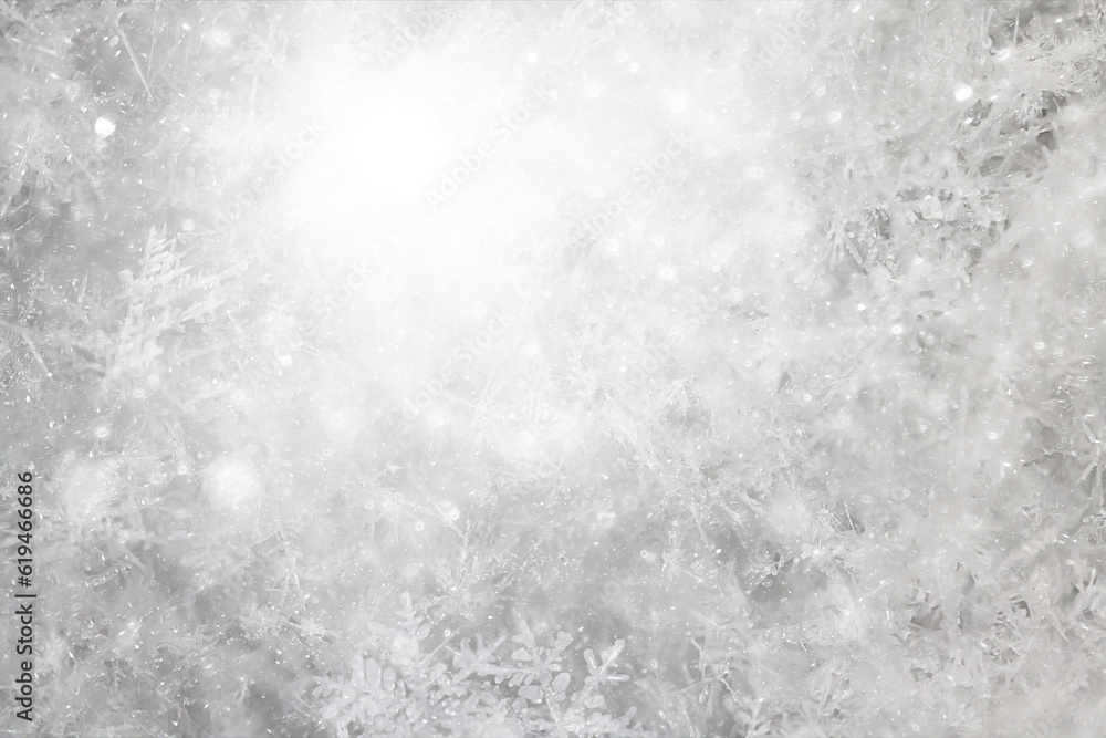 Fototapeta premium ice snow crystals background abstract white winter