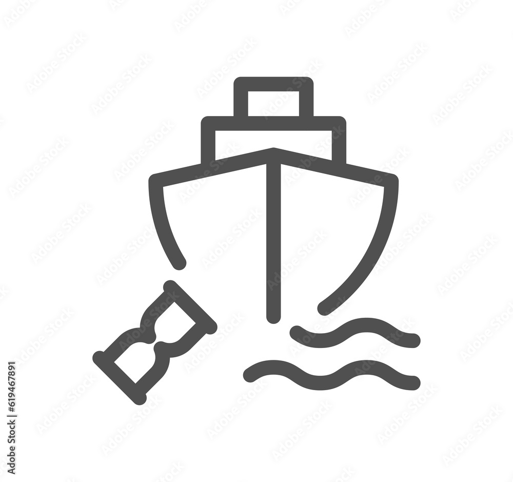 Ship management related icon outline and linear symbol. Ship management related icon outline and linear symbol.