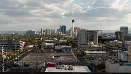 Las Vegas Skyline and Downtown Cityscape Time Lapse Nevada USA