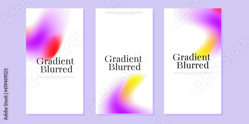 Modern grainy gradient covers set. Abstract colorful banners design.
