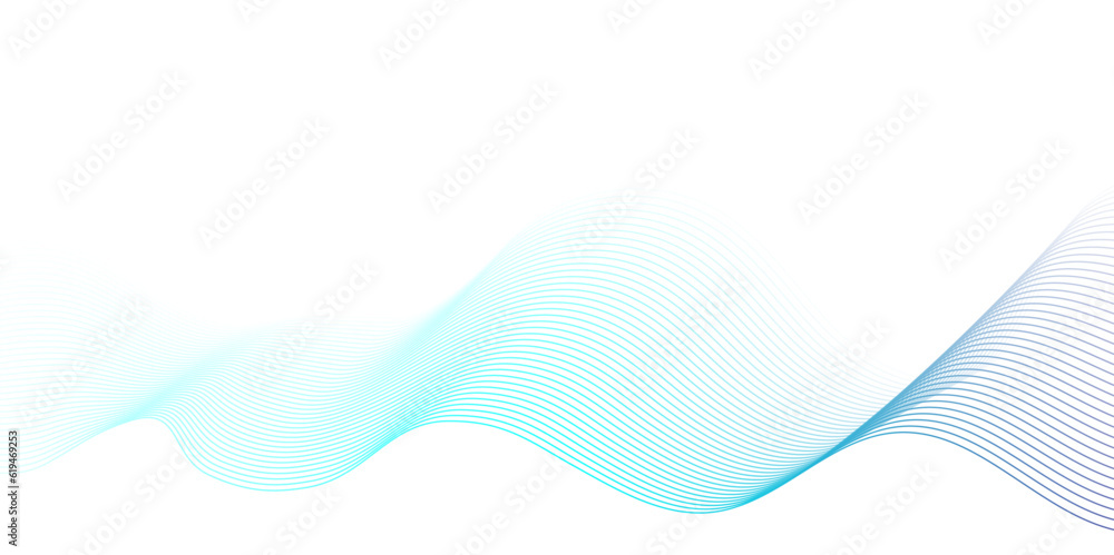 Abstract blue flowing wave lines background. Modern glowing moving lines design. Modern blue moving lines design element. Futuristic technology concept. Vector illustration.