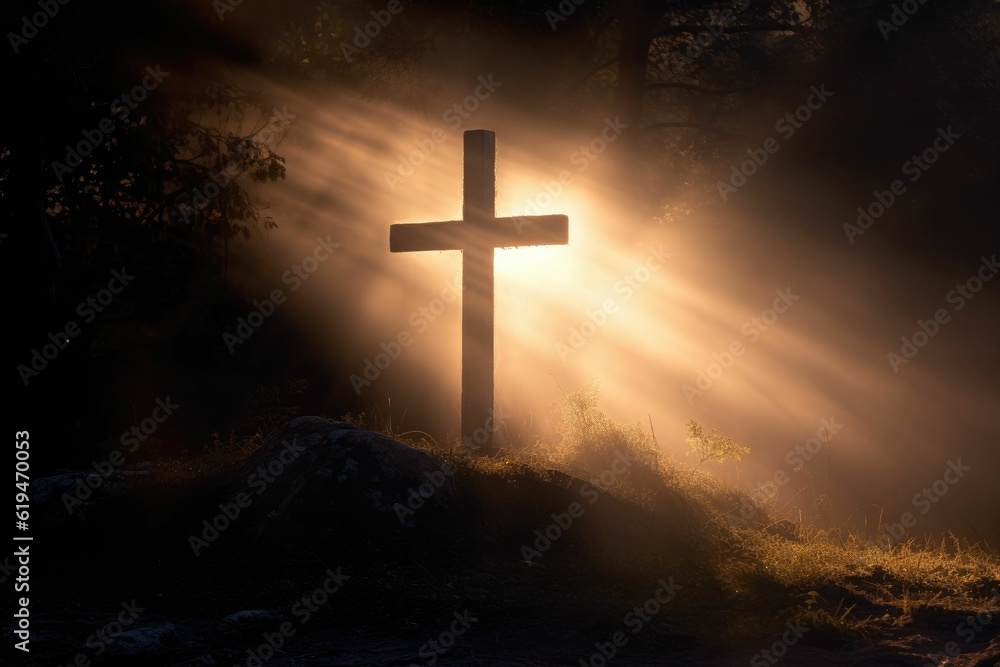  cross christ jesus rays shine