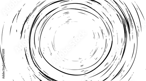 Circular starburst explosion texture. Distressed uneven grunge background. Abstract vector illustration. Overlay to create interesting effect and depth. Isolated on white background.