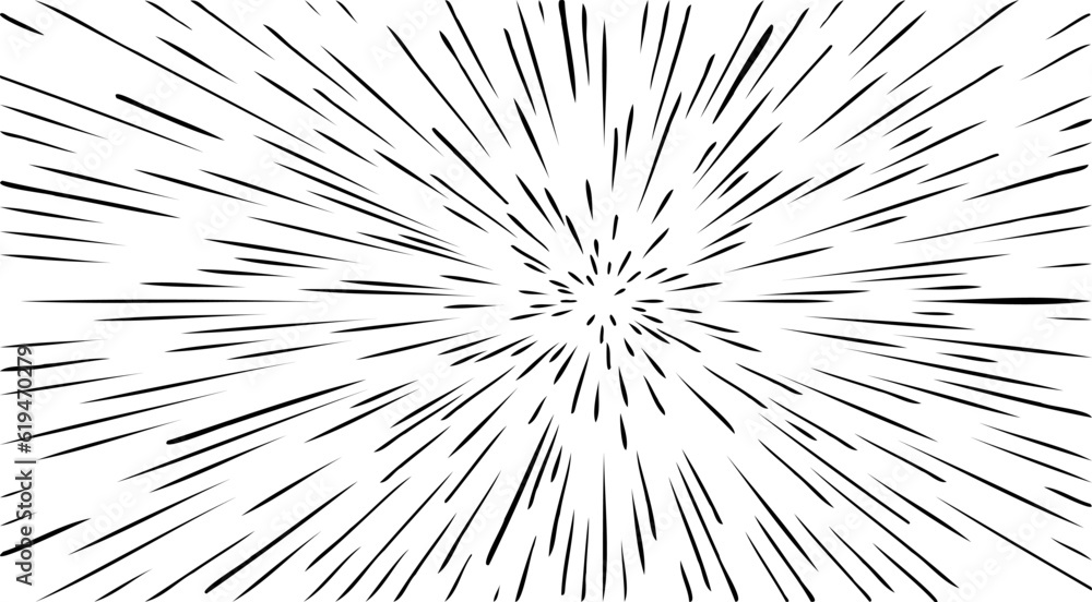 Obraz premium Circular starburst explosion texture. Distressed uneven grunge background. Abstract vector illustration. Overlay to create interesting effect and depth. Isolated on white background.