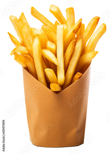 French fries craft pack on a white or transparent background