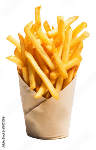 French fries craft pack on a white or transparent background