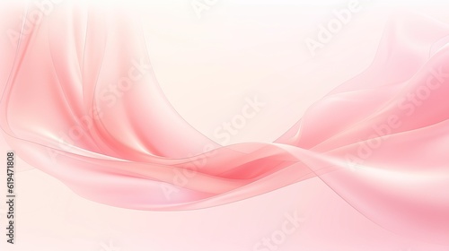 Soft Pink Light Silk Waves background. Abstract soft color design surface with wavy borders and curves. Generative AI.