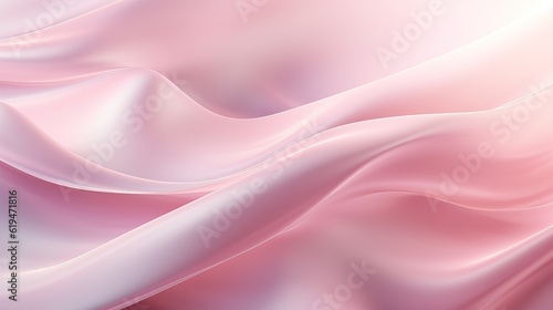 Soft Pink Light Silk Waves background. Abstract soft color design surface with wavy borders and curves. Generative AI.