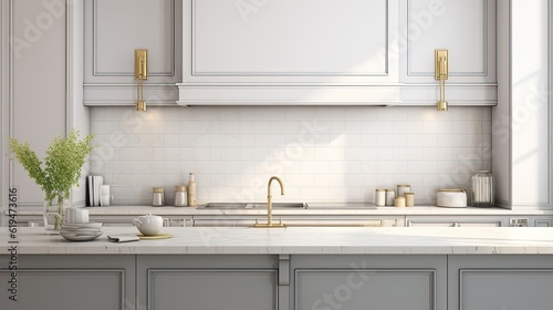 Modern Mosaic backsplash in kitchen, Modern interior, Classic style