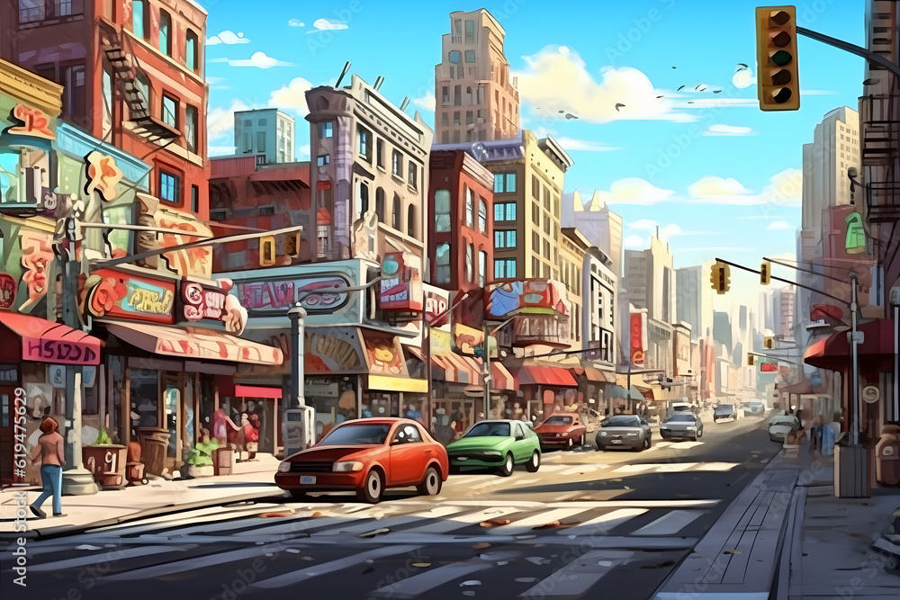 Obraz premium landscape city vector Made with Generative AI