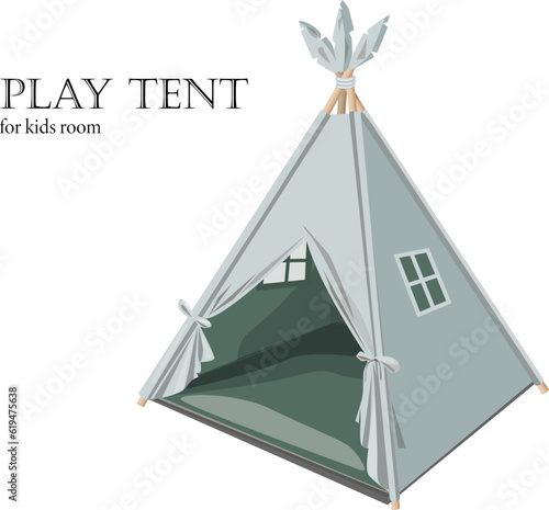 turquoise play tent for kids room
