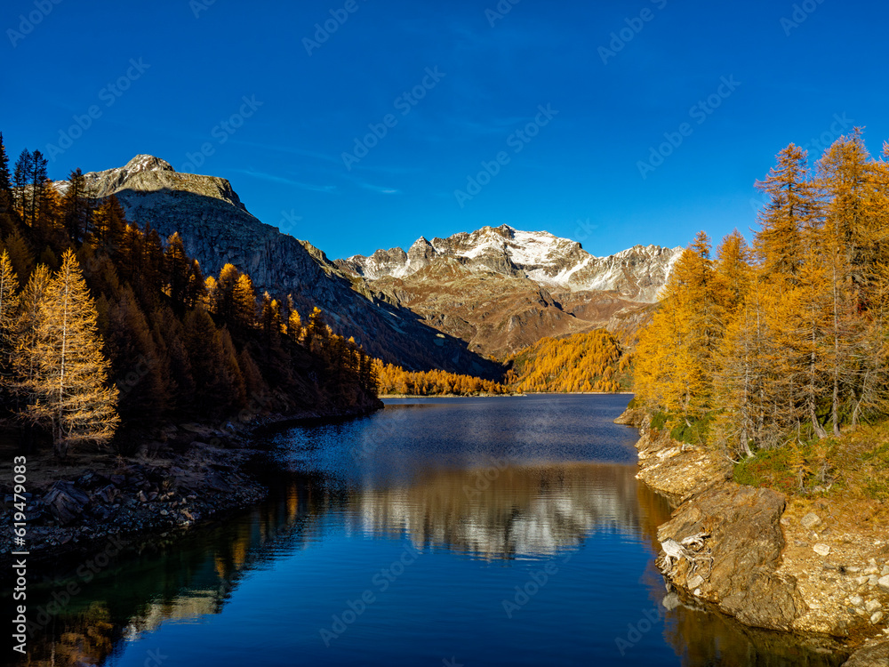Autumn landscape in Alpe Devero