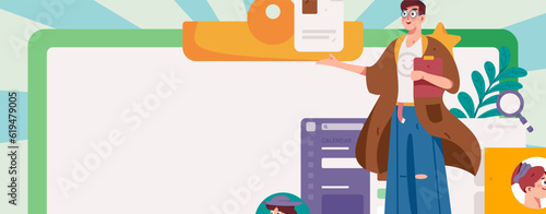 Job Interview People Flat Vector Concept Operation Hand Drawn Illustration
