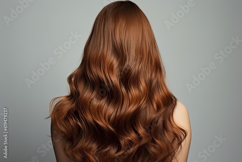 Back View of Woman with Beautiful Brown Wavy Hair | Fashionable Hairstyle