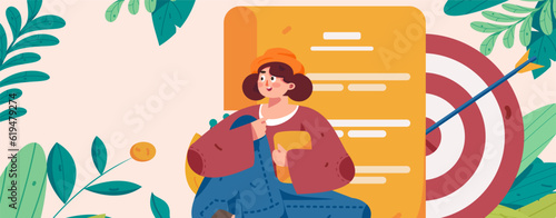 Job Interview People Flat Vector Concept Operation Hand Drawn Illustration
