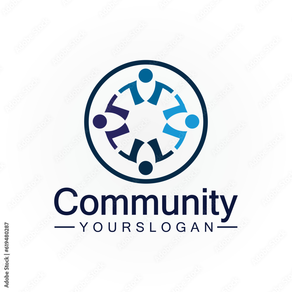 Community Logo Design Template for Teams or Groups.network and social icon design Community Logo Design Template for Teams or Groups.network and social icon design