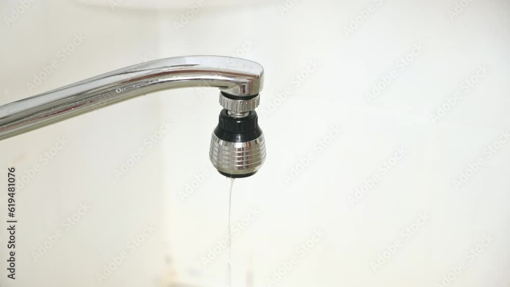 Running and dripping water. Turning off the water. Water tap , faucet. Flow water in bathroom with sink. Hygiene concept. Running and dripping water. Turning off the water. Water tap , faucet. Flow water in bathroom with sink. Hygiene concept.