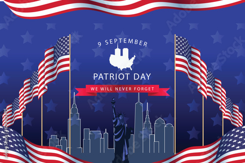 Free vector Gradient 9 11 patriot day background