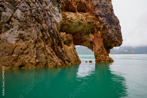 Landscape from Thailand, Khao Sok National Park, on a rainy day.