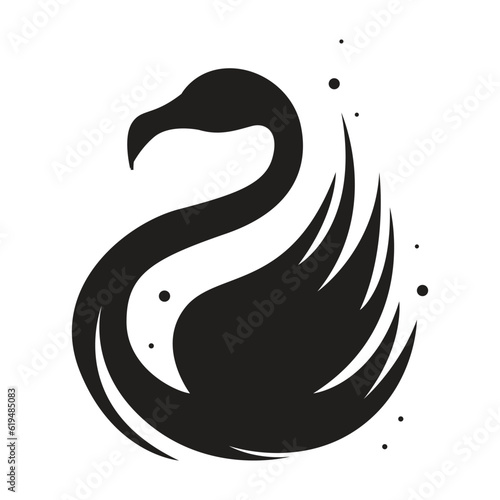 Fototapeta Naklejka Na Ścianę i Meble -  Flamingo vector icon design. Tropical bird flat icon.