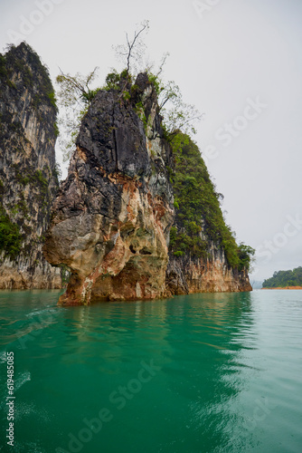 Landscape from Thailand, Khao Sok National Park, on a rainy day.