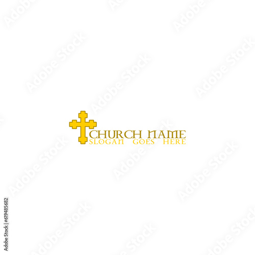Church christian logo icon design template isolated on white background