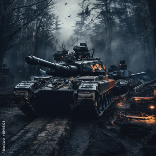 tank, realistic so, future technology, military fiction Generative AI technology