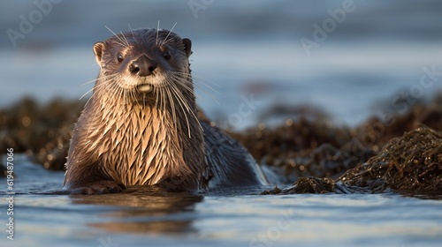 otter on the river generative ai