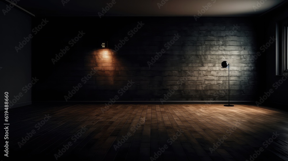 beautiful dark room with wall lamp and dramatic lighting, best for background concepts and ideas for business presentation background, wallpaper and backdrop beautiful dark room with wall lamp and dramatic lighting, best for background concepts and ideas for business presentation background, wallpaper and backdrop
