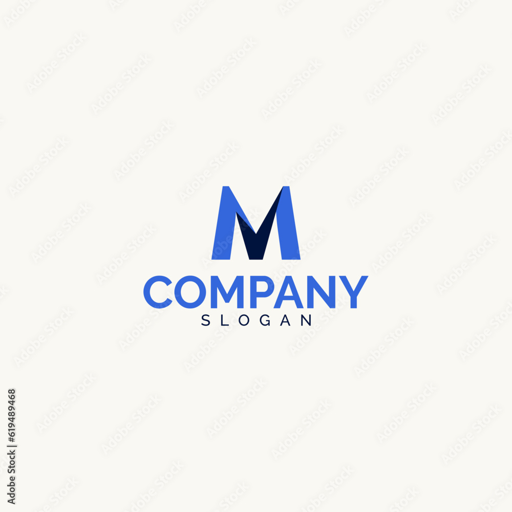 M and V lettermark logo design M and V lettermark logo design