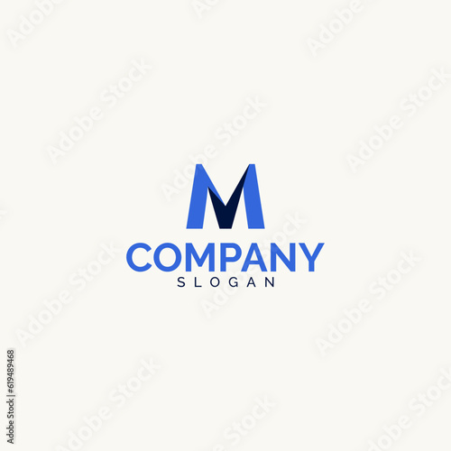 M and V lettermark logo design