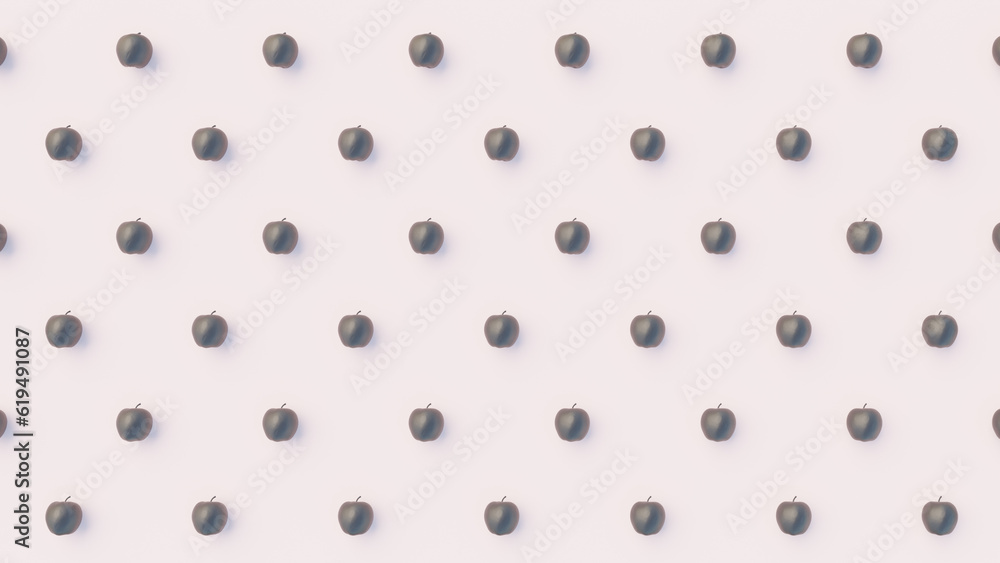 Black Apples Pattern