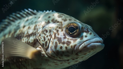 Close up of an exotic fish underwater