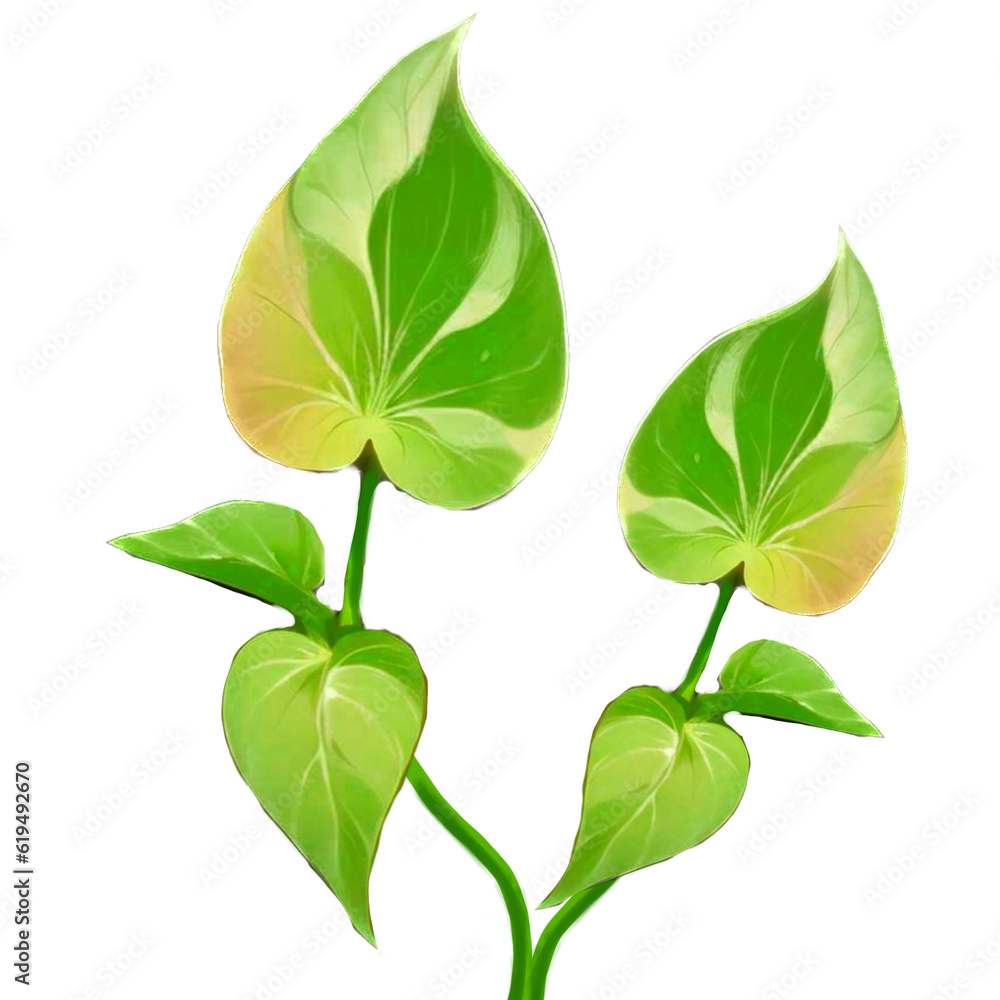 green leaves isolated on white background green leaves isolated on white background
