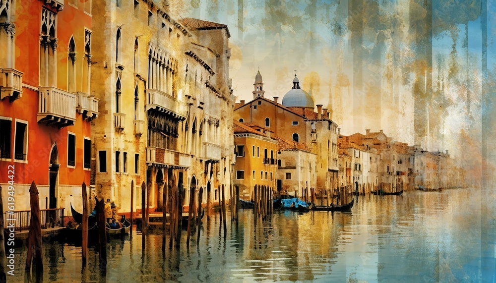 city canal and gondolas Venice