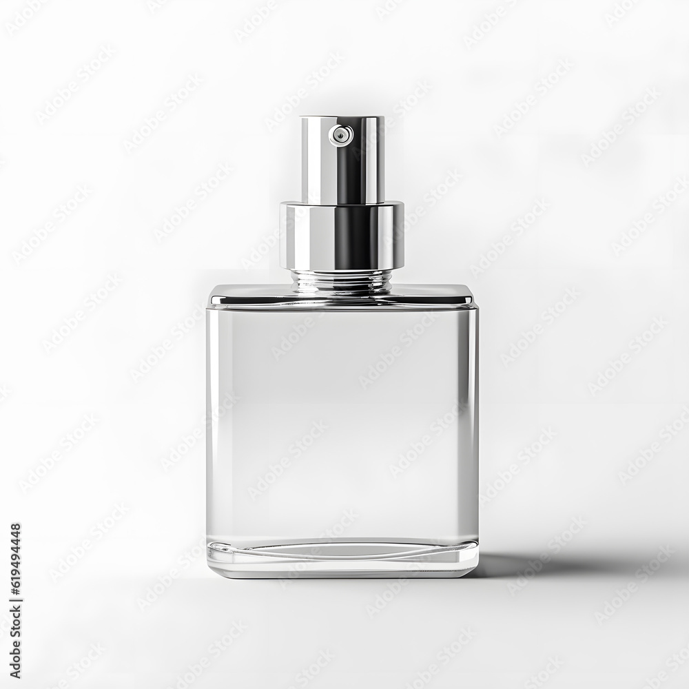 bottle of perfume is on a white surface bottle of perfume is on a white surface