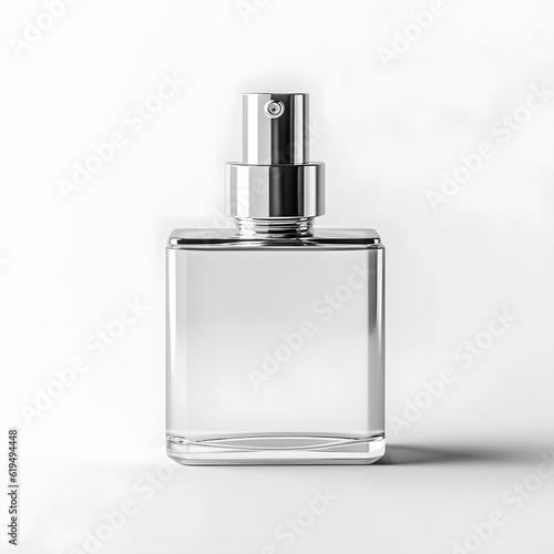 bottle of perfume is on a white surface