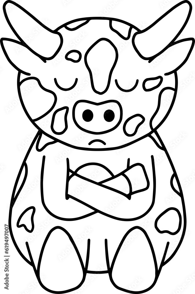 Cow with face expression, emotion Cow with face expression, emotion