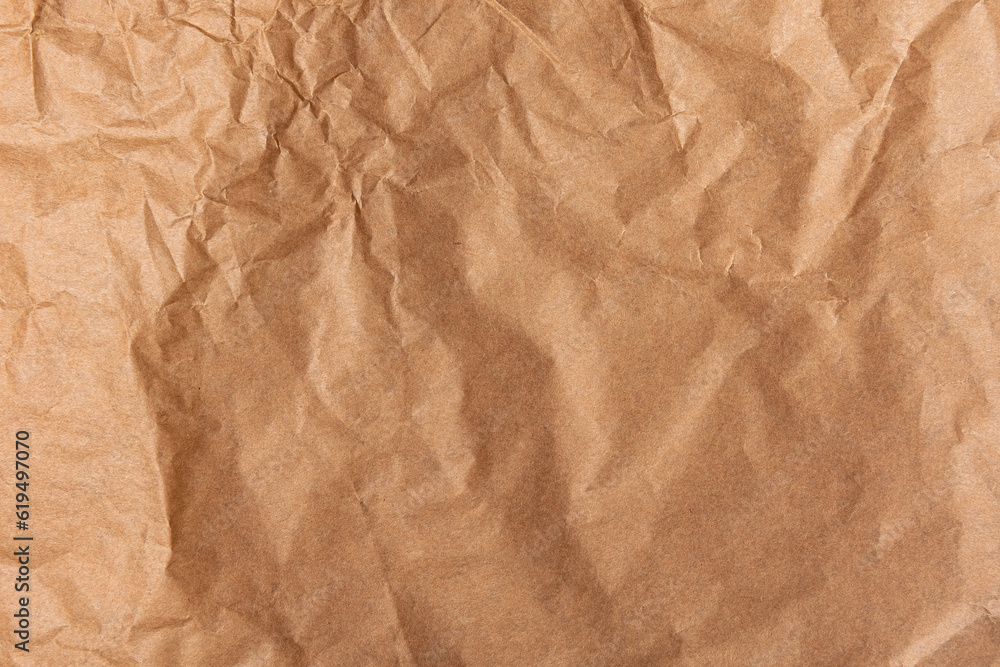 Fototapeta premium Abstract Crumpled And Creased Recycle Brown Paper Texture Background
