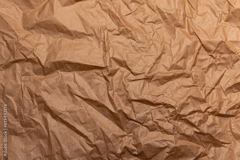 Abstract Crumpled And Creased Recycle Brown Paper Texture Background